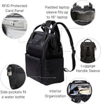 Baggallini Soho Backpack - Travel Laptop Backpack for Women - Lightweight Water-Resistant Luggage Bag, Black