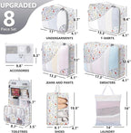 8 Set Packing Cubes for Travel, Gifts for Women Mom,Anti-Tearing Suitcase Organizer,OlarHike Vacation Essentials & Accessories for Cruise Ship