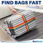 Luggage Straps for Suitcases - TSA Approved - Rainbow, 4 PK - Premium Belts for Suitcase, Briefcase & Travel Bag - Adjustable Strap Length 43" - 78"