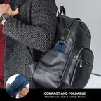Compact Travel Umbrella for Purse - Flat Handle, Waterproof for Light Rain