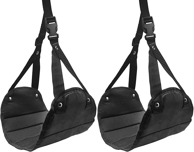 Airplane Foot Hammock Airplane Travel Footrest Hammock Comfy Foot Hanger Plane Footrest for Long Trip Desk Travel Essentials, 2Pack
