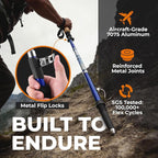 Trekology Trek-Z Collapsible Hiking & Trekking Poles - Balance Support for Seniors, Women, and Men, 2pc Per Set
