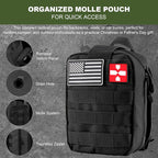 Gifts for Men Christmas Dad, Survival Kit, 150 PCS Survival Gear and Supplies Equipment with Trauma Bag, Molle Pouch Emergency Kit for Outdoor Camping, Hunting, Car, Home, Earthquake, Adventures