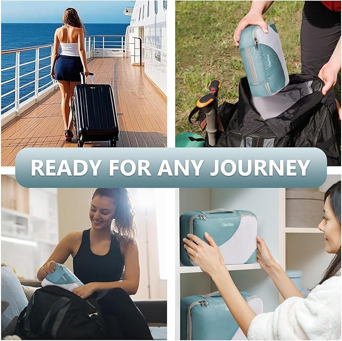 8 Set Packing Cubes for Travel, Gifts for Women Mom,Anti-Tearing Suitcase Organizer,OlarHike Vacation Essentials & Accessories for Cruise Ship