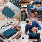 FYY Electronic Organizer, Travel Cable Organizer Bag Pouch Electronic Accessories Carry Case Portable Waterproof Double Layers Storage Bag for Cable, Cord, Charger, Phone, Earphone, Medium, Dark Green