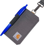 Carhartt 700D Nylon Duck ID Holder and Lanyard, W/Mesh ID Window for Quick Access
