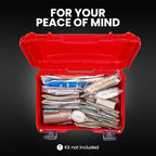 NANUK 909 Waterproof First Aid Box Empty – Durable, Medical First Aid Organizer Case, IP67-Rated, Dustproof, Impact-Resistant, and Floats (11.4" x 7.0" x 3.7") – Red