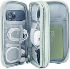 Electronic Organizer Travel Cable Accessories Bag,Electronic Organizer Case,Electronic Accessories Organizer Bag for Power Bank, Charging Cords, Chargers, Mouse, USB Cable, Earphones (Mint Green)