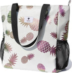 Original Floral Water Resistant Large Tote Bag Shoulder Bag for Gym Beach Travel Daily Bags Upgraded