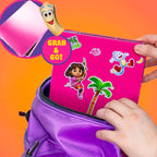 Dora Magnetic Playset, 75 Characters & Accessories, Reusable Storage Tin and Play Scene, Fun Toddler Toys, Mess Free Airplane Toy, Travel Games & Road Trip Essentials, 4 Year Old Girl Birthday Gifts