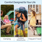 Small Cooling Memory Foam Travel Pillows for Airplanes Sleeping, Compressible Camping Pillow, Mini Adjustable Shredded Foam Bed Pillow for Medium Firm Neck Knee Lumbar Support, Ideal Car, Backpacking