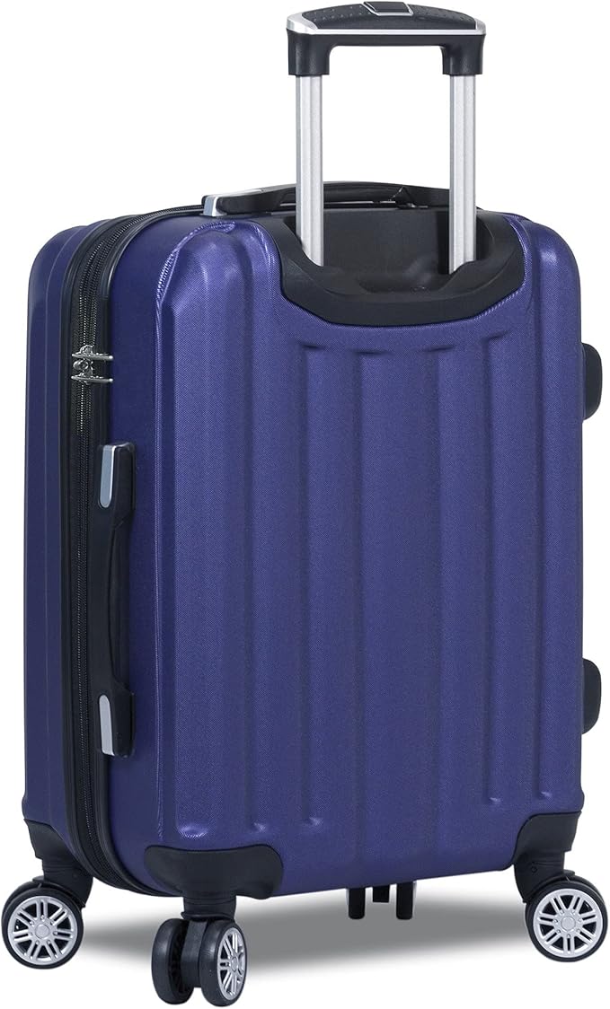 Dejuno Camden New Generation Hardside 3-Piece Expandable Spinner Luggage Set, Navy