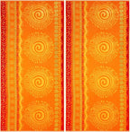 COTTON CRAFT Oversized XL Beach Towel 39 x 68-2 Pack - 100% Cotton Velour - Big & Huge - Pool Picnic Bath Towels - Jacquard Terry Thick Plush Super Soft Luxury - 450 GSM - Sunshine Orange Yellow