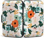Credit Card Holder, Mini Aluminum Card Wallet RFID Blocking Slim Metal Hard Card Case for Women Men, Colorful Flowers