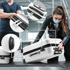 3 Piece Luggage Sets, Lightweight ABS Suitcase with 4 Spinner Wheels ＆ TSA Locks, Hardside Carry On Luggage Durable Suitcase Set for Family Travel Business - White, 20/24/28