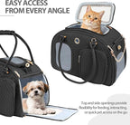 Dog Purse Carrier for Small Dogs, TSA Airline Approved Pet Tote Bag, Fashion Soft-Sided Puppy Carrier Purse with Pockets for Travel, Daily Outings (Black, 16.1inch x 8.7inch x 12inch)