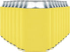 Blank Beer Can Coolers Sleeves (14-Pack) Soft Insulated Beer Can Cooler Sleeves - HTV Friendly Plain Can Sleeves for Soda, Beer Cans & Bottles - Blanks for Vinyl Projects & Wedding Favors (Yellow)
