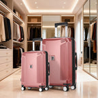 Luggage Sets 2 Piece, 20/28 Inch Lightweight Expandable PC Hardside Durable Suitcases with Spinner Wheels & TSA Lock, Pink