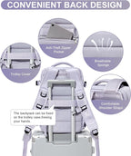 Travel Backpack Women,Carry On Backpack Flight Approved 18x14x8 inches Bag Spirit Airlines Personal ltem,College Sports Hiking Rucksack Waterproof Casual Daypack Laptop Blackpack Men Taro Purple