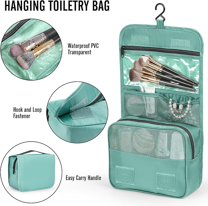 8 Set Packing Cubes for Travel Essentials, Suitcase Organizer Bags in 4 Sizes, Carry-On Luggage Accessories with Laundry Bag, Airplane Must Have, Gifts for Women Men
