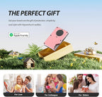 Air Wallet, Built-in Tracker Slim Wallet, Smart Wallet with Money Clip, Compatible with FindMy Network(iOS Only), Anti-Theft Card Holder, *Gift for Men (Tracker Wallet,Macaron Powder)