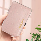 ZIZZON Travel Mini Manicure Set Nail Clipper Set 10 in 1 Stainless Steel Pedicure Care Grooming kit with Case Pink