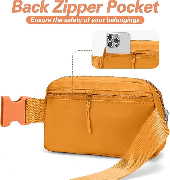 JSJ Mini Fanny Pack for Women & Men,Valentines Day Gifts for Girls Teens Kids Daughter Sister Her,Trendy Stuff Crossbody Bags Cute Everywhere Belt Bags. (Orange)