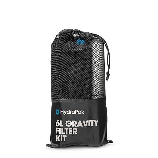 HydraPak Seeker+ 6L Gravity Filter Kit - Dual Bag Filtration System, Collapsible & Packable, Lightweight, High-Capacity, BPA-Free - for Camping, Backpacking, Emergency Preparedness
