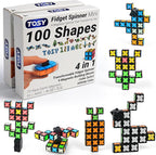 TOSY Magnet Fidget Spinner Mini - 8 Blocks, 3in1 Toy: Transformable Fidget Spinner, Infinity Cube, 2x2 Puzzle Cube, Easter Basket Stuffers Gift for Kids/Adult, STEM Sensory Stress Relief Toy, 2-Pack