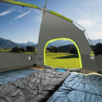 CAMPROS CP Camping Tent 2/4/6 Person, Waterproof Windproof Double Layer Dome Tent, Easy Setup with Large Mesh Windows & Wide Door for Outdoor Camping Backyard
