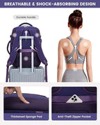 LOVEVOOK Large Travel Backpack for Women, TSA Carry on Backpack for Airplanes, 40L Personal Item Travel Bag for Women fits 17" Laptop,Waterproof Carry on Bag Airplane Approved with 3 Packing Cubes