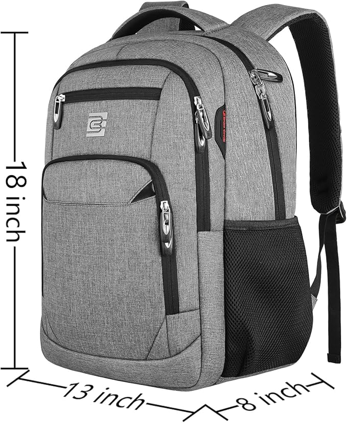 Volher Laptop Backpack,Business Travel Anti Theft Slim Durable Laptops Backpack,Water Resistant College Computer Bag for Women & Men Fits 15.6 Inch Laptop and Notebook - Grey
