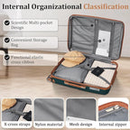 4 Piece Luggage Set, Hardside Expandable Lightweight Suitcase with 360° Mute Spinner Wheels Luggage Sets, TSA Lock, 14/20/24/28 Inch Travel Luggage for Men, Women and Girls (Army Green)