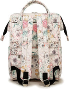 Kinmac Wide Open Style Laptop Backpack for Laptop Up to 15.6 Inch Men Women Travel Outdoor Backpack (Floral)