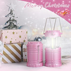 6-Pack Mini LED Camping Lanterns, Portable Camping Lights, Outdoor Tent Lights, Essential Emergency Lights for Power Outages, Hiking, Survival Kit for Hurricane, Pink