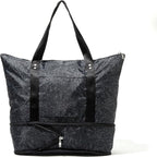 Baggallini Carryall Expandable Lightweight Travel Tote 22" Packable Folding Compact Nylon Washable Weekender w/Luggage Sleeve