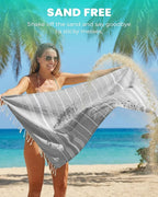 4 Pack Turkish Beach Towels Quick Dry Sand Free Soft Absorbent Extra Large Xl Big Blanket Adult Oversized Bath Pool Swim Towel Lightweight Thin Fast Drying Compact No Sand Packable Vacation Essentials