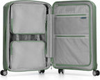 Traveler's Choice Pagosa Hardshell Expandable Luggage with Spinner Wheels, Green, 2-Piece Set (22/26)