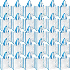 Eccliy 30 Pack 12x12x6 Inch Clear Tote Bag Stadium Approved Bulk Plastic Beach Tote Gift Bag with Handle for Gym Sports | 30 Pack, 12x12x6 Inch, Stadium Approved, Bulk, with Handle, Tote Gift Bag