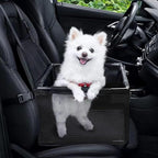 GENORTH Dog Car Seats for Small and Medium Dogs,Portable Puppy/Pet Car Booster Seat with Clip-On Leash and Mesh Window for Pet Up to 20 lbs