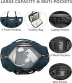 Women Weekender Travel Duffle Bag: Travel Duffel Overnight Bags with Shoe Compartment Large Carry on Tote with Toiletry Bag Weekend Traveling Yoga Gym Hospital Bag for Women with Wet Pocket