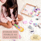 Story Magic Wooden Dress-Up Doll by Horizon Group USA, Dress Up Magnetic Wood Double Sided Doll, Over 40 Outfit and Accessory Pieces, Creative Pretend Play, Perfect for Ages 4+