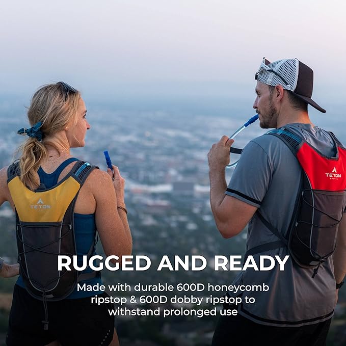 Teton Oasis/Trailrunner Hydration Backpack – Lightweight Water Pack with 2L/3L Bladder for Hiking, Running, Cycling, Biking 18L/22L Sizes – Sewn-in Rain Cover – Fits Men and Women