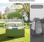 Raynesys Sports Tent, Portable & Foldable Pop Up Tents Shelter with Carry Bag, Instant Weather Proof Clear View Bubble Tent for Fishing, Camping, Watching Sports Events