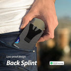 Air Wallet,Minimalist Wallet With Built In Airtag Chip, Rfid Blocking Credit Card Holder,Slim Wallet For Men,Compatible With Apple Find My Ios Only,Detachable Money Clip (Minimalist, Carbon Fiber)