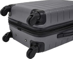 Wrangler Smart Spinner Hardside Luggage, 22-Inch Carry-On, Quiet Shade