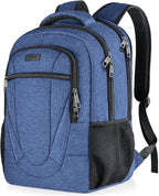 BIKROD Backpack for Women and Men, Extra Large School Backpacks for Teens, Water Resistant Back Pack Fits 17 Inch Laptop, Business Anti Theft Sturdy Computer Bag Gifts, Blue