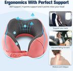 Cirorld Neck Pillow for Traveling, Travel Pillows for Airplanes,100% Pure Memory Foam Travel Neck Pillow, Adjustable Flight Pillow, Portable Plane Accessories with Eye Mask, Earplugs, Carry Bag