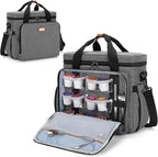 CURMIO Coffee Maker Travel Bag Compatible with Keurig K-Mini or K-Mini Plus, Single Serve Coffee Brewer Carrying Case with Multiple Pockets for K-Cup Pods, Travel Mugs, Gray (Bag Only, Patent Design)
