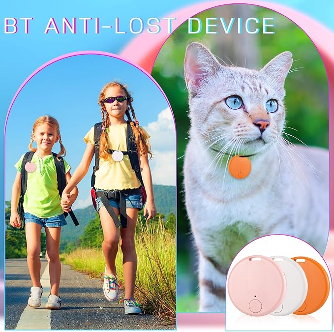 Konohan 5 Packs Smart Item Finder Portable Tracker GPS Tracking Mobile Anti Loss Smart Device Key Finder Tag Locator with Sound for Bags Wallets Backpacks Pets Keys Luggage(Fresh)